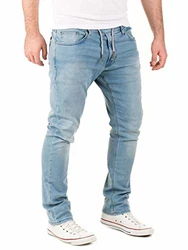 WOTEGA Herren Jeans Noah Jogg-Jeans Slim Blau