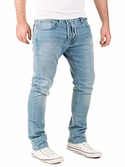 WOTEGA Herren Jeans Noah Jogg-Jeans Slim Blau
