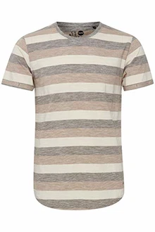 !Solid Thicco Herren T-Shirt Kurzarm Shirt Mit Streifen Und Rundhalsausschnitt Dusty Oliv (3784) !Solid Thicco Herren T-Shirt Kurzarm Shirt Mit Streifen Und Rundhalsausschnitt Dusty Oliv (3784)