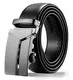 ITIEZY Herren Gürtel Ratsche Automatik Gürtel für Männer 35mm Breit Ledergürtel, Schwarz 102, Länge: Bis zu 49,21 Inches (125cm)