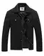 WenVen Herren Militärjacke Übergang Tactical Jacke Vintage Kurzjacke Büro Cotton Blouson Jacke Frühling Leicht Schwarz M