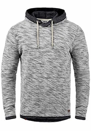 !Solid Flock Herren Kapuzenpullover Hoodie Pullover Mit Kapuze Aus 100% Baumwolle, Größe:M, Farbe:Black (9000)