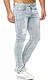 Tazzio Slim Fit Herren Destroyed Look Stretch Jeans Hose Denim 16525, Light-blue, 34W / 32L