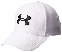 Herren atmungsaktive Mütze mit Schirm, Bequeme Cap für Männer mit integriertem Schweißband Men''''s Blitzing 3.0 Cap , White / Steel / Black, M/L