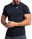 Natural Athlet Slim-Fit Fitness Tshirt für Herren - Langes schnelltrocknendes Gym T-Shirt - Bodybuilding, Krafttaining und Sport