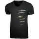 Herren Used Look Rundhals T-Shirt Kurzarm Hemd Slim Fit Design Fashion 15045, Farbe:15053 Schwarz, Größe:M