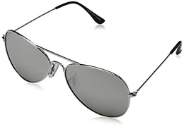 Sunglasses 6950 Washington Aviator Sonnenbrille, Glasbreite: 47, Silber (Silver 002)