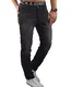 JACK & JONES Herren Jeans jjiMIKE 056 314 Stonewashed Used Look Hose Comfort Fit (32W / 32L, Schwarz (Black Denim Fit:COMFORT jjiMIKE 314))