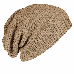 FORBUSITE Herren M¨¹TZE Strickm¨¹tzen fur Sommer Winter Oversized Long Beanie Kappen Beige