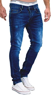MERISH Jeans Herren Slim Fit Stretch Jeanshose Denim (9148) Dunkelblau (9148)