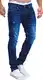 MERISH Jeans Herren Slim Fit Stretch Hose Jeanshose Denim 9148 (32-32, 9148 Dunkelblau)