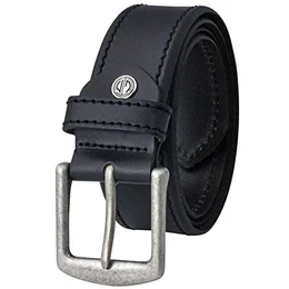 Vollrindledergürtel Herren, Jeans-Gürtel Herren Leder 40 mm breit, Gürtel Herren, Vollrindledergürtel schwarz, Größe/Size:95, Farbe/Color:schwarz