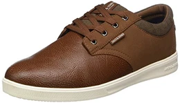 Herren JFWGASTON PU Mix Sneaker, Braun (Cognac), 43 EU