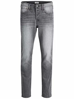 JACK & JONES Tim Original Slim Fit Herren Jeans Grau