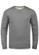 !Solid Trip O-Neck Herren Sweatshirt Pullover Pulli Mit Rundhalsausschnitt Und Fleece-Innenseite, Größe:S, Farbe:Grey Melange (8236)