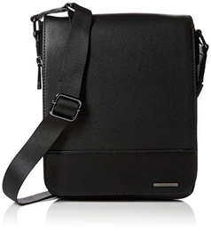 Sevirenia, Herren Kuriertasche, Black (Black Leather), 8x28x23 cm (W x H L)