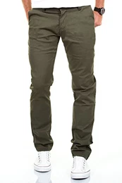 Chino Slim Fit Hose Jeans 6 Farben Neu 68 Oliv 32-32
