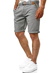 Indicode Herren Cuba Chino Shorts Light Grey