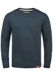 !Solid Trip O-Neck Herren Sweatshirt Pullover Pulli Mit Rundhalsausschnitt Und Fleece-Innenseite Insignia Blue Melange