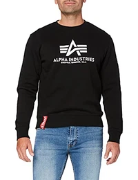 Herren Basic Sweater Pullover, Schwarz (Black 03), Large