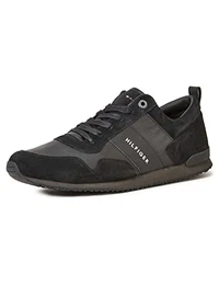 Herren Schuhe Iconic Leather Suede Mix Runner Schwarz 47 EU