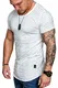 Amaci&Sons Oversize Herren Vintage T-Shirt Verwaschen Crew Neck Rundhals Basic Shirt 6005 Weiß M