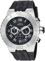 24747 Pro Diver Herren Uhr Edelstahl Quarz schwarzen Zifferblat