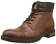 Tommy Hilfiger Herren Leather Textile Mix Boot Chukka Stiefel, Braun (Winter Cognac), 42 EU