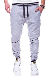 . Herren Lange Trainingshose Jogging-Hose Sporthose 60-52 Grau M