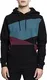 Urban Classics Herren Kapuzenpullover Zig Zag Hoodie, Farbe Black/Cherry/Teal, Größe L