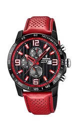 Festina Unisex Erwachsene Chronograph Quarz Uhr mit Leder Armband F20339/5