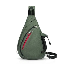 Unisex Brusttasche, Umhängetasch für Damen und Herren, Messenger Schultertasche, zum Sport, Reisen und Joggen,Wasserdicht Polyester Grün
