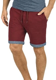 !Solid Lagoa Herren Chino Shorts Bermuda Kurze Hose Mit Kordel Aus Stretch-Material Regular Fit, Größe:M, Farbe:Wine Red (0985)