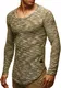 Leif Nelson Herren Pullover Rundhals-Ausschnitt Schwarzer Männer Longsleeve dünner Pulli Sweatshirt Langarmshirt Crew Neck Jungen Hoodie T-Shirt Langarm Oversize LN6358 Khaki Large