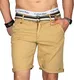 Indicode Herren Sommer Bermuda Chino Shorts Kurze Hose Sommerhose Short NEU B499 [B499-Camel-Gr.M]