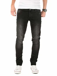 Jeans Herren Slim Fit Jeanshose Stretch Designer Hose, Schwarz (Black 194008X2), W32/L32