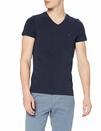 Herren CORE Stretch Slim Vneck Tee T-Shirt, Blau (Navy Blazer 416), Medium