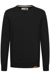 !Solid Trip O-Neck Herren Sweatshirt Pullover Pulli Mit Rundhalsausschnitt Und Fleece-Innenseite Black