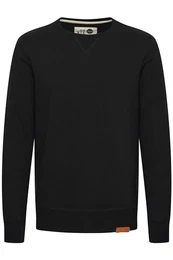 Trip O-Neck Herren Sweatshirt Pullover Pulli Mit Rundhalsausschnitt Und Fleece-Innenseite, Größe:M, Farbe:Black (9000)