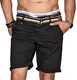 Indicode Herren Sommer Bermuda Chino Shorts Kurze Hose Sommerhose Short NEU B499 [B499-Schwarz-Gr.M]