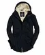 Superdry Herren Winter Rookie Military Parka Eskimo, Blu (Dark Navy), Large