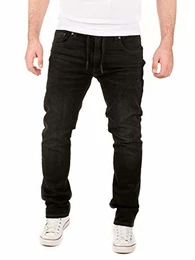 Noah - Jeanshosen Für Männer - Jeans Jogging Hose - Herren Jogginghose - Baumwoll Sweat Hosen, Schwarz (Phantom Black 3R4205), W32/L32