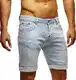 Leif Nelson Shorts Herren Kurze Hosen Männer Jeansshorts Denim Sommer Freizeithose Basic LN-1397 Blau