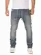 WOTEGA Jogginghose Style Herren Jeans Slim Fit Stretch Jean Freizeithose Mit Gummibund Jogger Men Noah, Grau (Turbulence Grey 3R4215), W31/L32