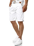 Indicode Herren Cuba Chino Shorts Off White