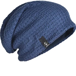 FORBUSITE Herren M¨¹TZE Strickm¨¹tzen fur Sommer Winter Oversized Long Beanie Kappen Blau