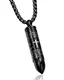 sailimue 3MM Edelstahl Halskette für Herren Damen Rolo Kette Kreuz Patrone Anhänger mit dem Gebet der Bibel 56CM