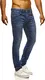 Leif Nelson Herren Jeans Hose Slim Fit Denim Blaue graue Lange Jeanshose für Männer Coole Jungen weiße Stretch Freizeithose Schwarze Cargo Chino Sommer Winter Basic LN720BL Blau W31/L34
