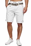 Indicode Herren Cuba Chino Shorts Off White