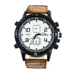 Souarts Herren Armbanduhr Einfach Stil Sport Analoge Quarz Uhr Blau 24cm